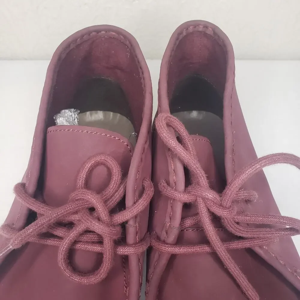 UGG Hendrickson Mens 12 US Chukka Boots Leather Wine Ankle Boots Lace-Up 1013990